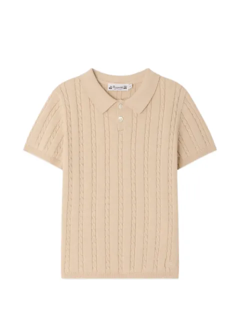 Bonpoint Elendir cable-knit polo shirt