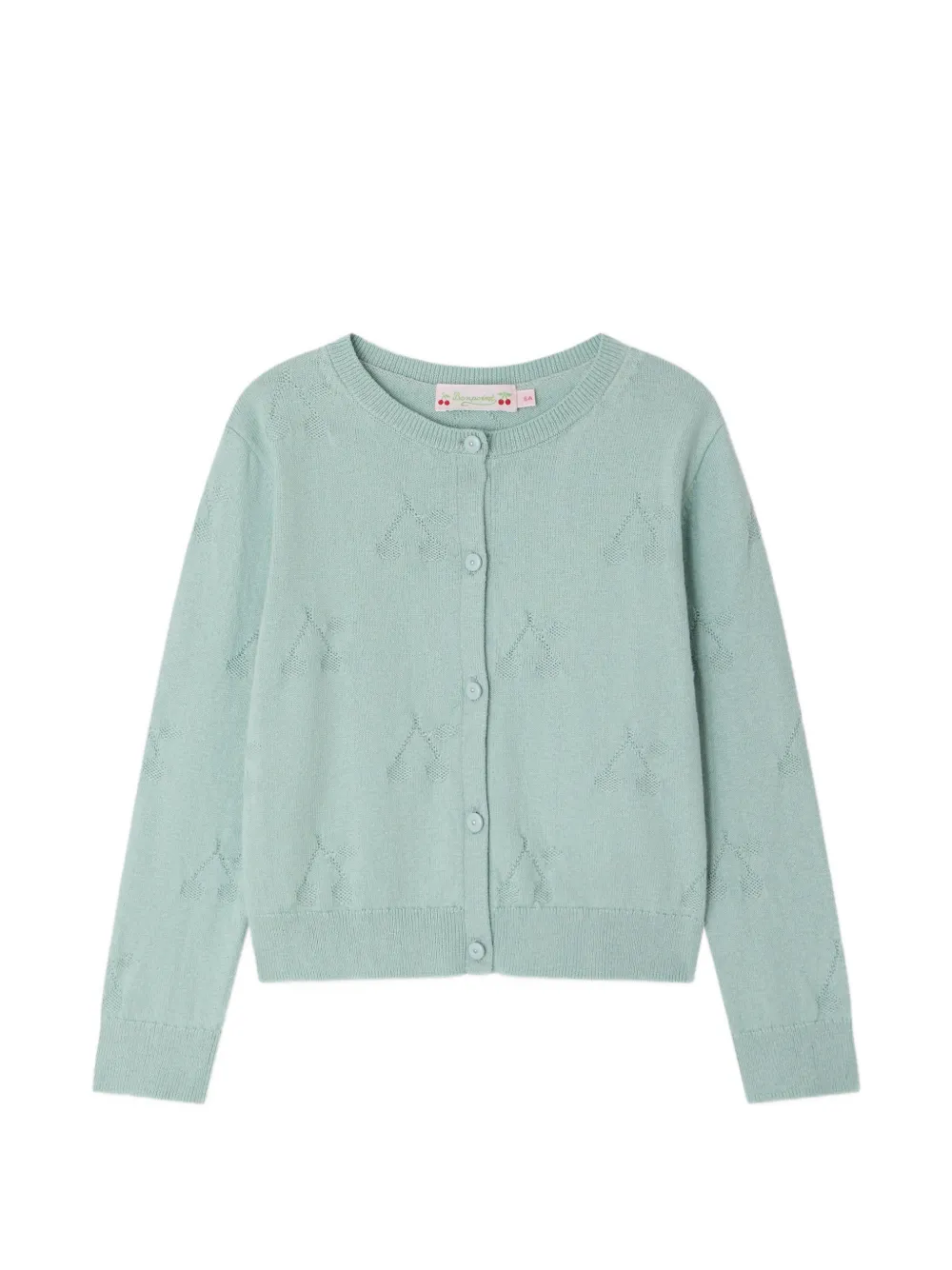 Bonpoint cherry-print cardigan - Verde