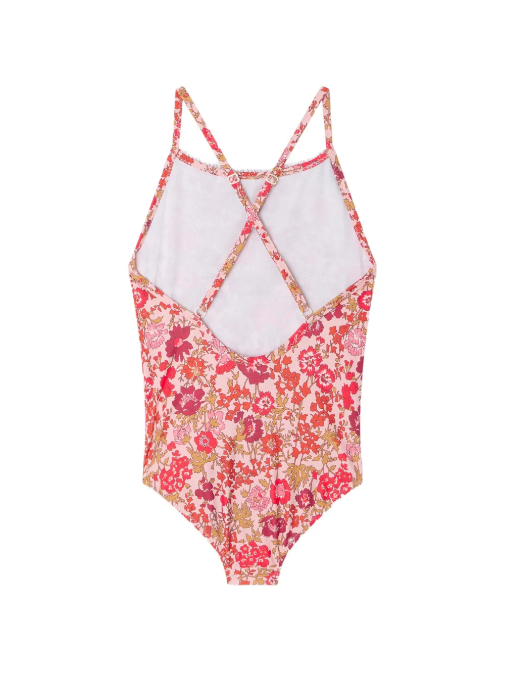  Bonpoint Laika Floral Strappy Swimsuit - Pink 