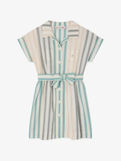 Bonpoint striped belted dress