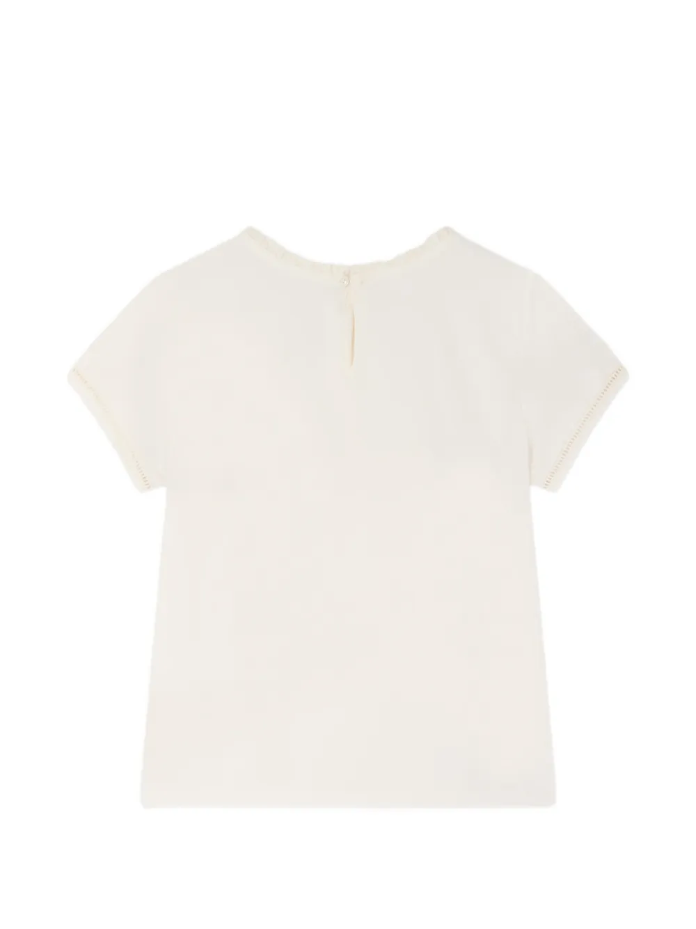 Bonpoint Capricia T-shirt met kanten afwerking Beige