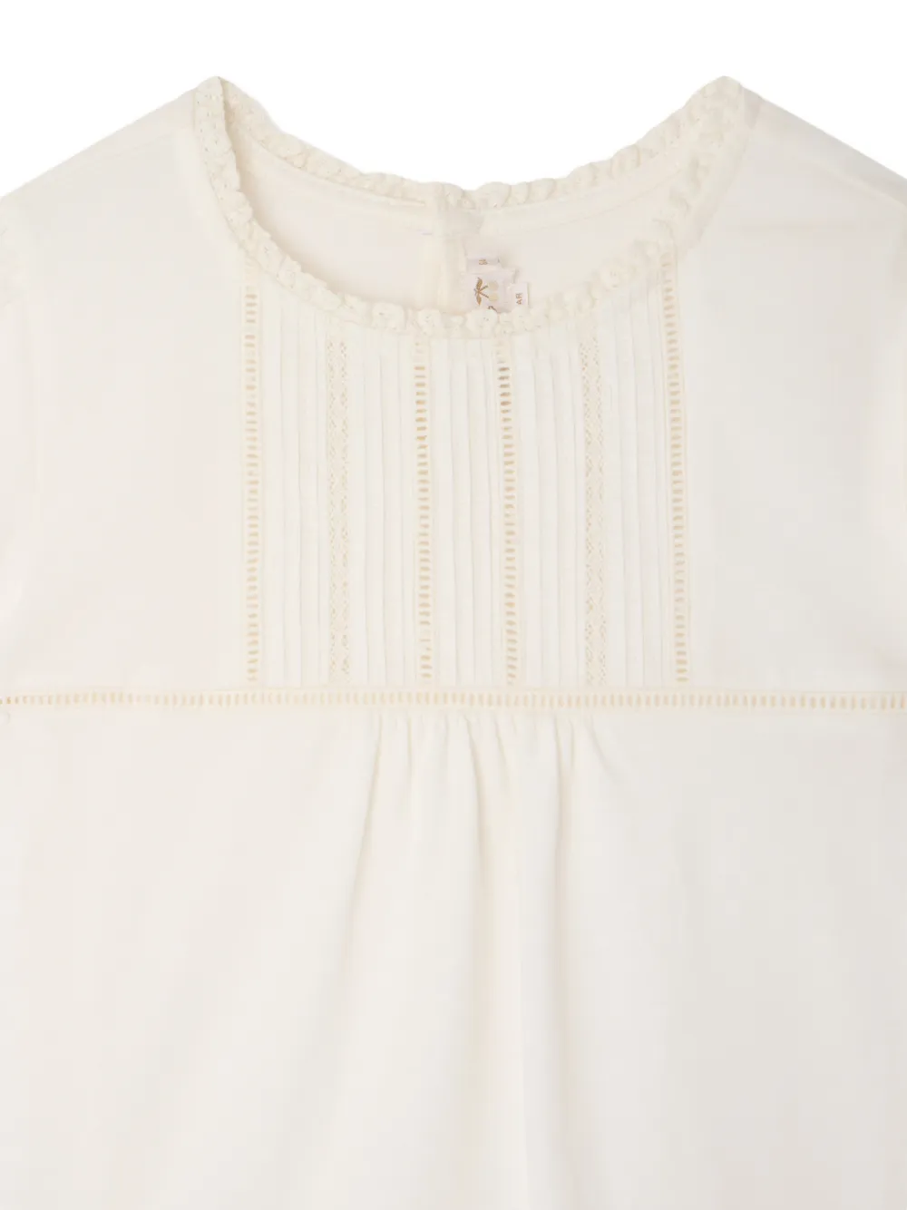 Bonpoint Capricia T-shirt met kanten afwerking Beige