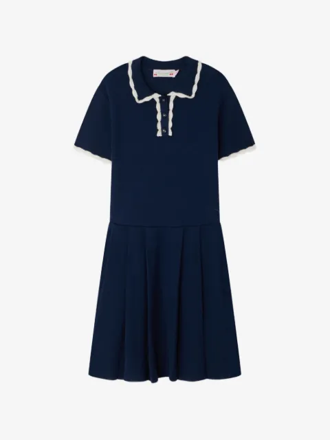 Bonpoint Lubua pleated dress in organic cotton