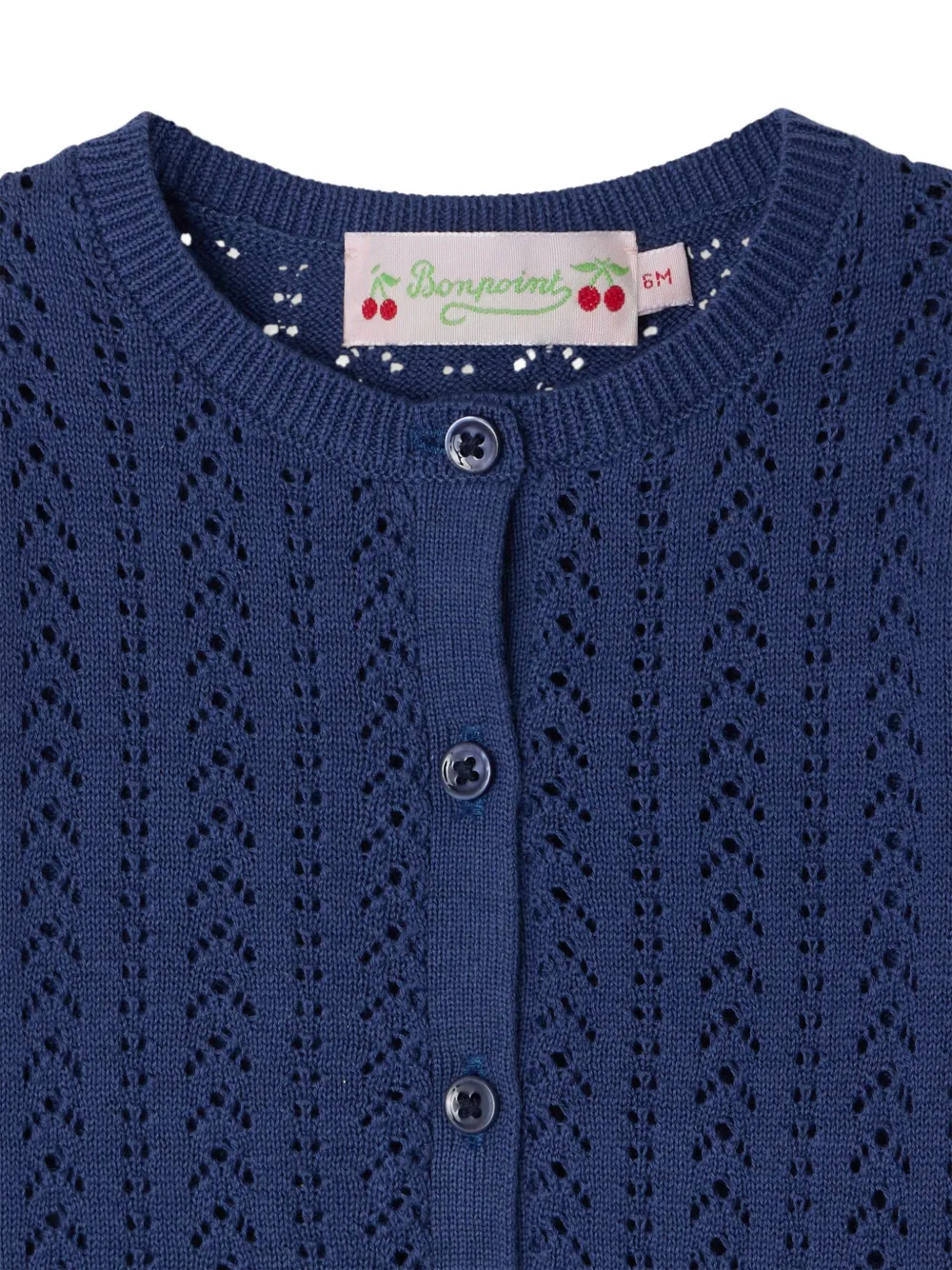 Bonpoint Laeli opengewerkte vest Blauw