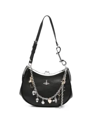 Vivienne Westwood charm-embellished Leather Shoulder Bag | Black 