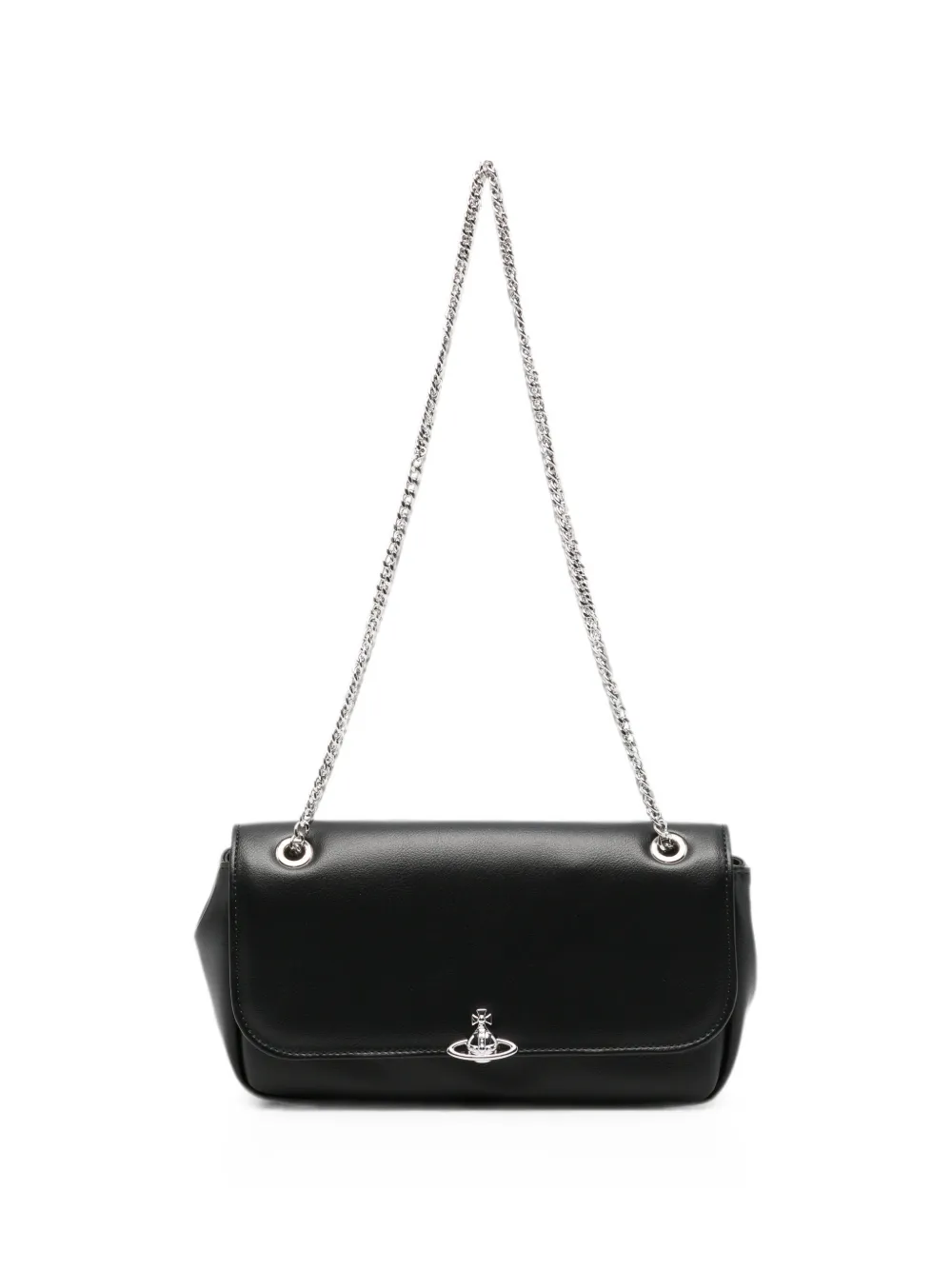 Vivienne Westwood Orb-plaque chain-strap mini crossbody bag - Schwarz