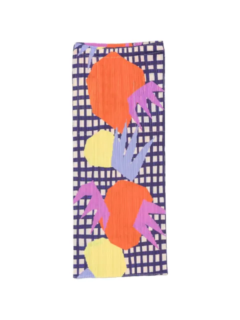 Pleats Please Issey Miyake Midi-plooirok met print