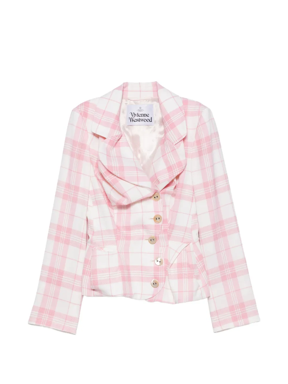 Vivienne Westwood Drunken check-pattern jacket - Weiß