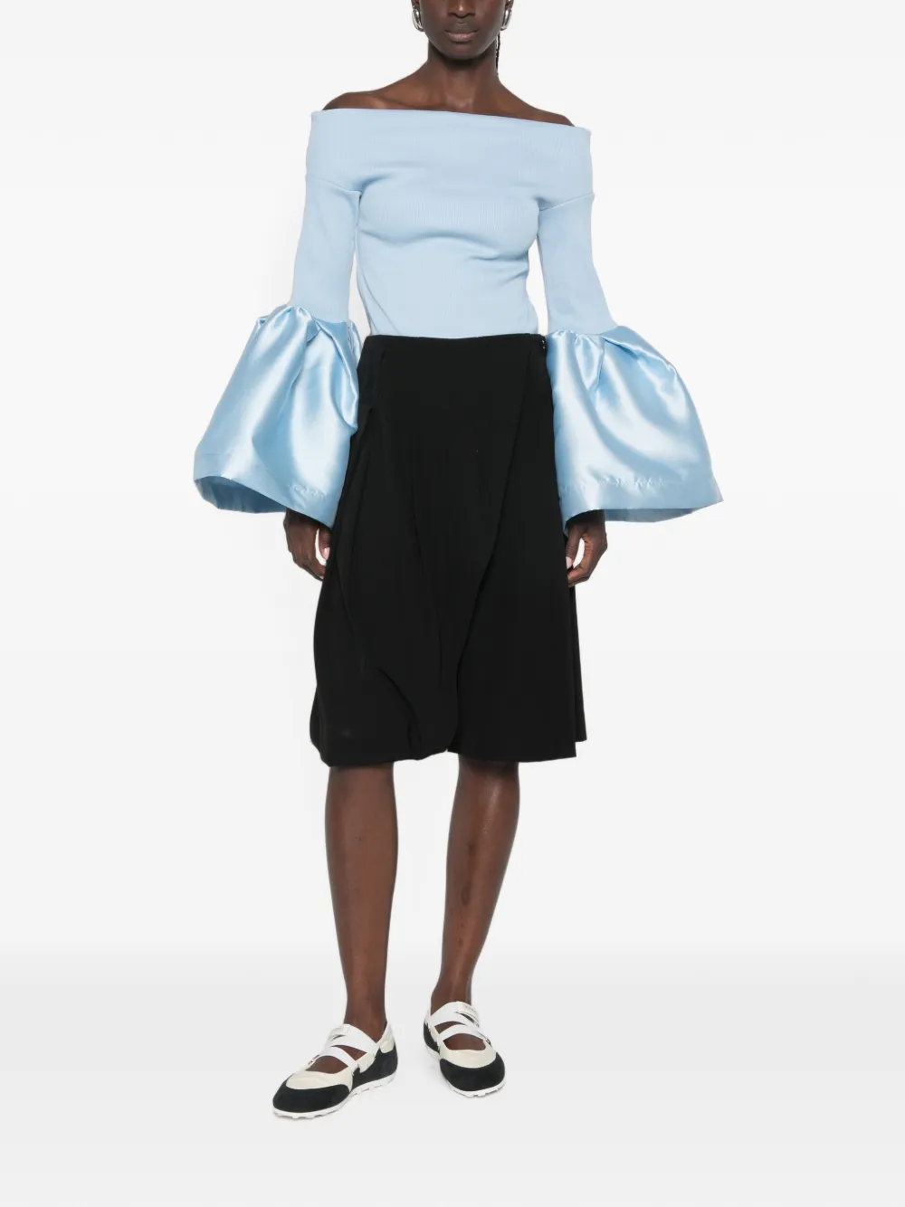  Marques'almeida Off-shoulder Blouse - Azul 