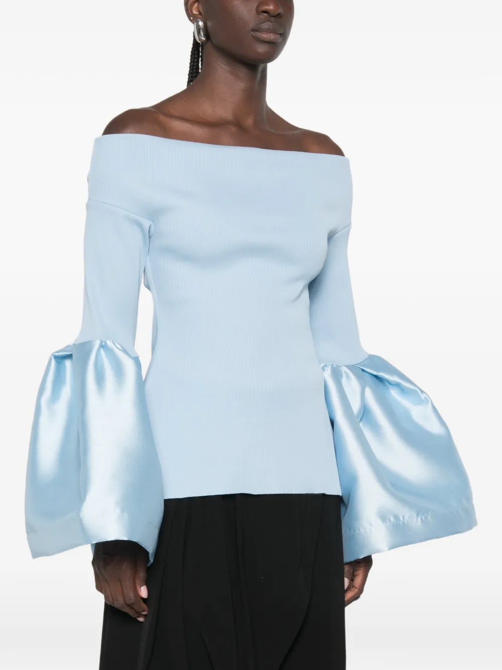  Marques'almeida Off-shoulder Blouse - Azul 