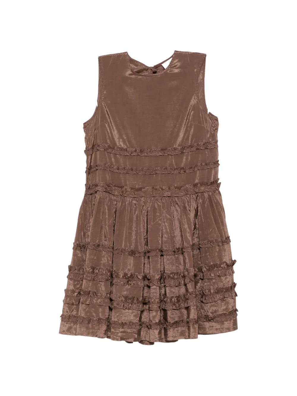DAMSON MADDER ruffled drop-waist mini dress - Braun