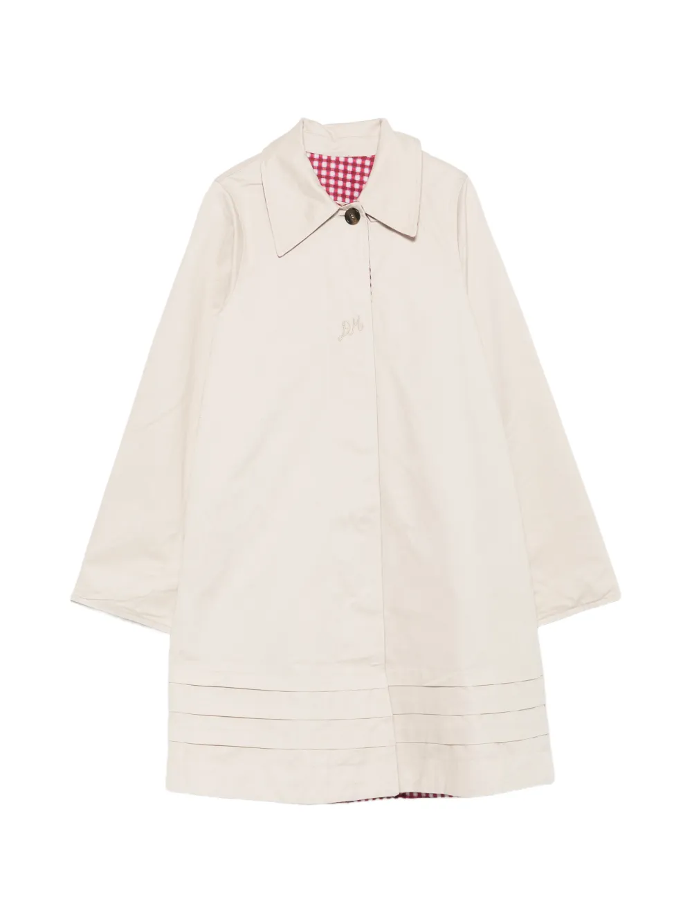 DAMSON MADDER Mercedes bow-detail reversible trench coat - Nude