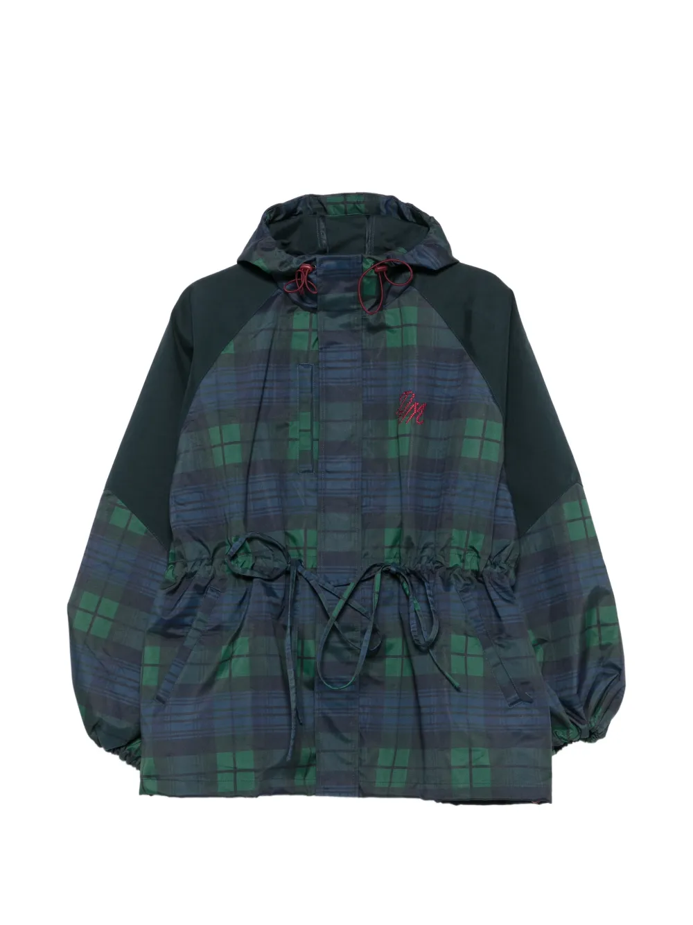 DAMSON MADDER Liu tartan hooded raincoat - Grün