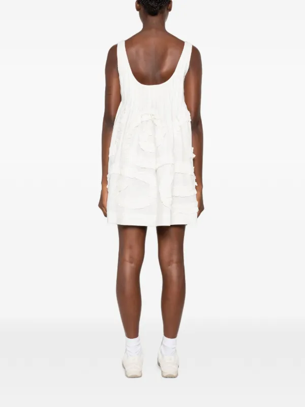madder madder TUCK FRILL DRESS ホワイト DAMSON MADDER Stella ruffle-trimmed Mini Dress | White | FARFETCH