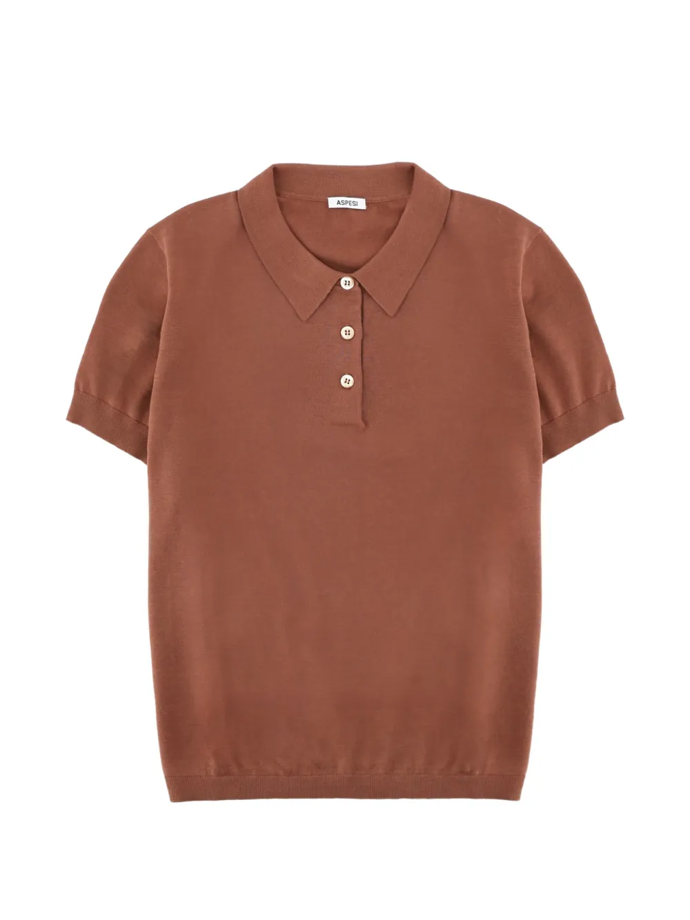 ASPESI button polo T-shirt - Braun