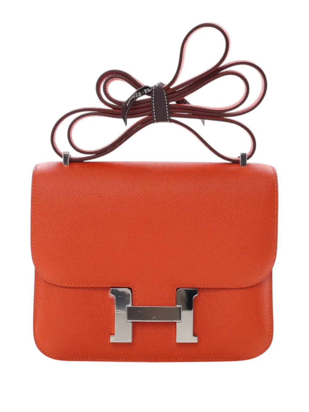 Hermès Pre-Owned 2012 Mini Epsom Constance III 18 crossbody bag - Arancione