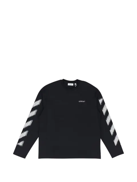 Off-White  pixel diagonal logo-detail T-shirt 