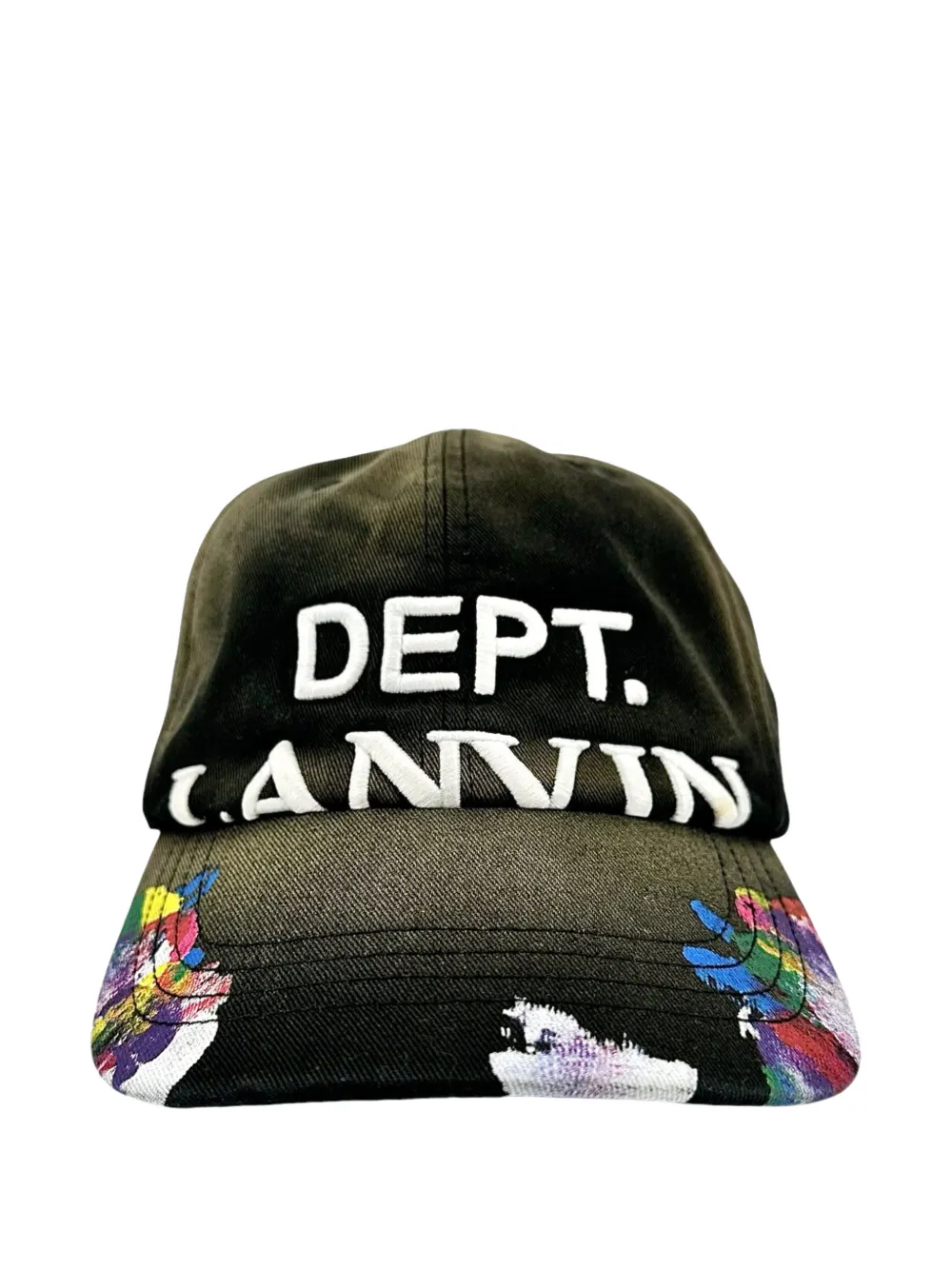 GALLERY DEPT. x Lanvin paint splatter strapback hat - Nero
