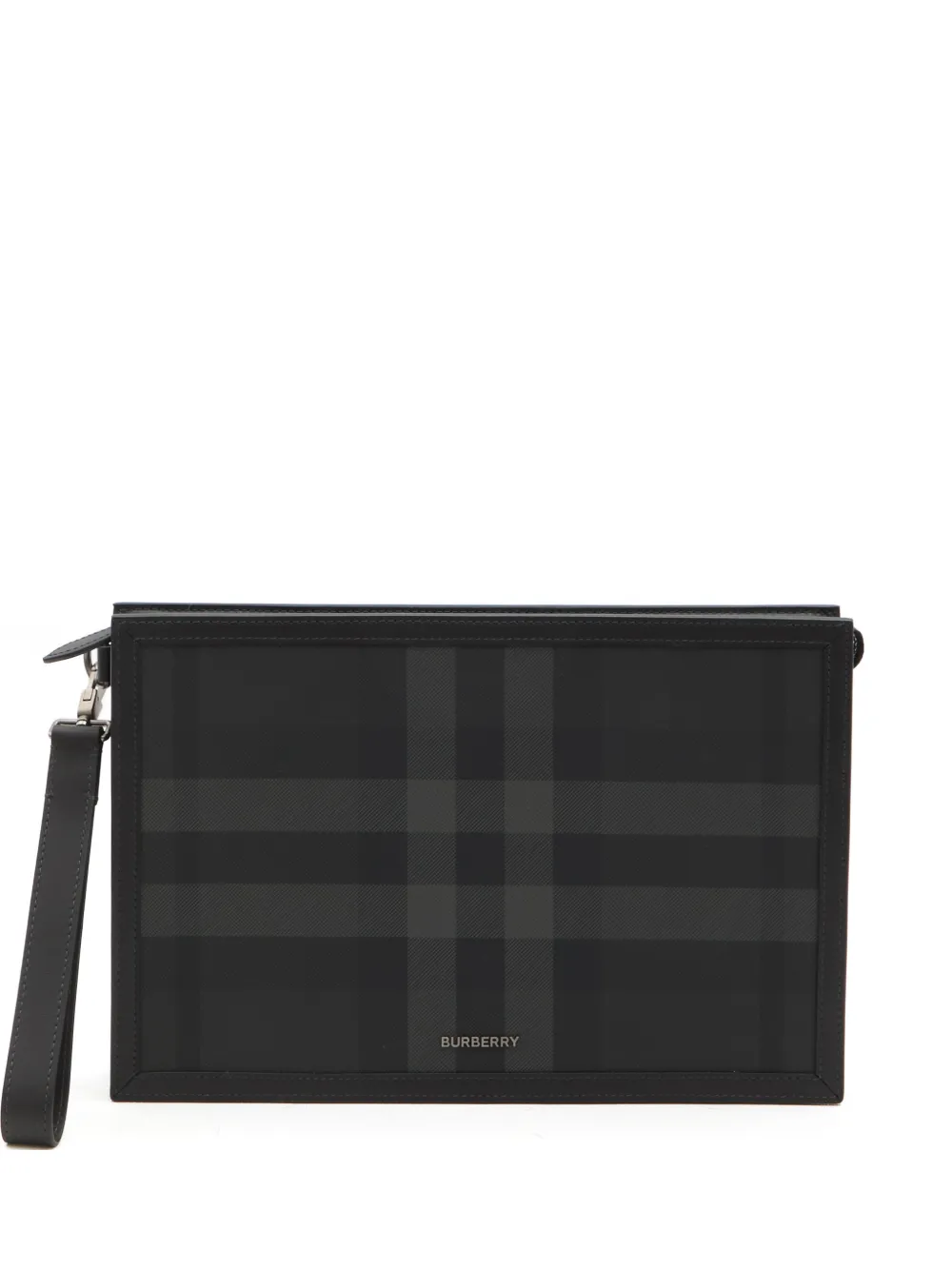 Burberry check-pattern strap pouch - Nero