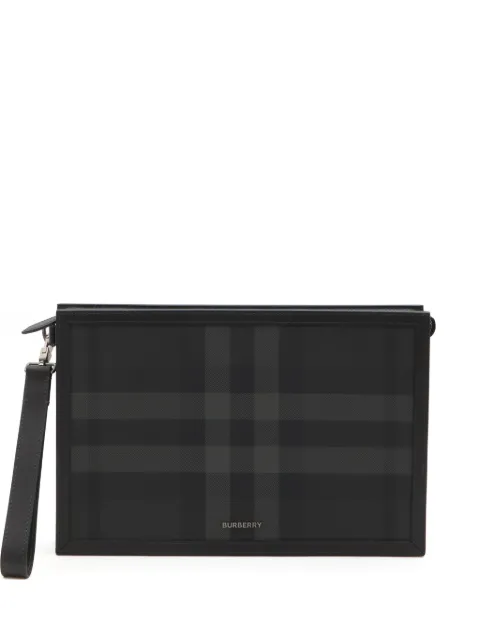 Burberry check-pattern strap pouch
