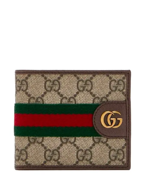 Gucci portefeuille pliant Ophidia à bande Web