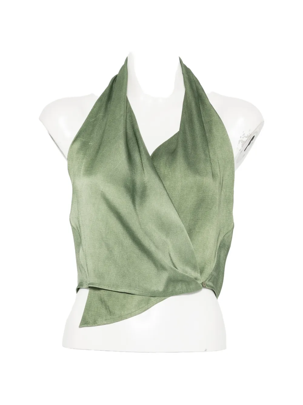 Cortana wrap V-neck top - Verde