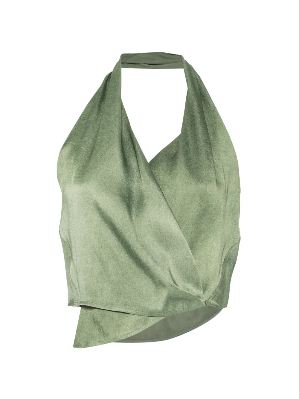 Cortana wrap V-neck top - Verde