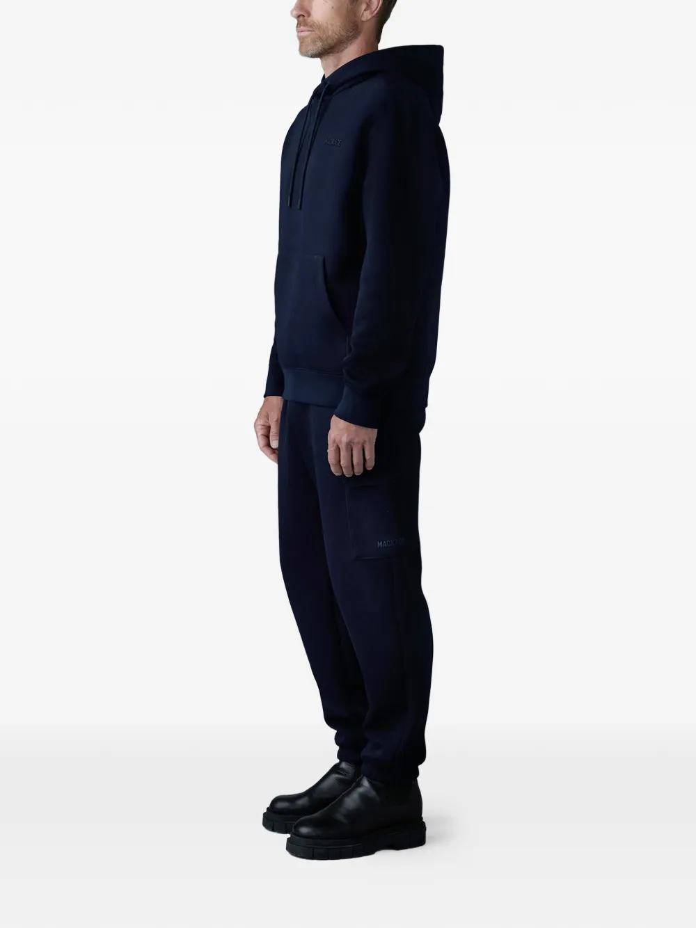 Mackage Krystian hoodie met logodetail Blauw