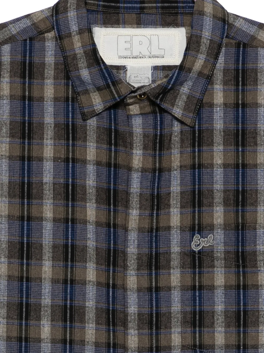  Erl Check-pattern Shirt - Brown 