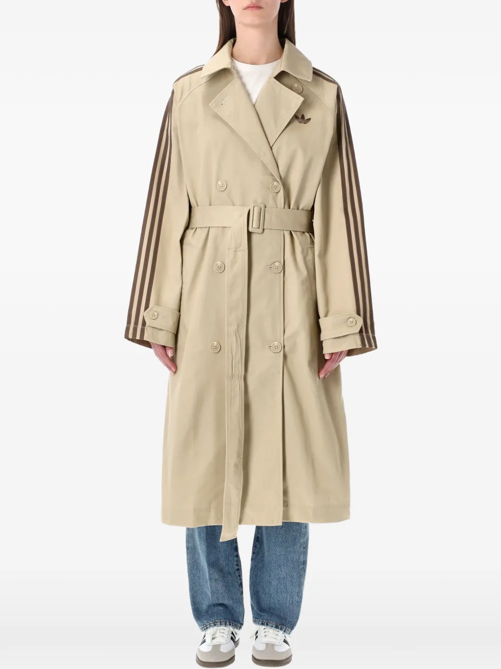 adidas stripe belted coat - Toni neutri