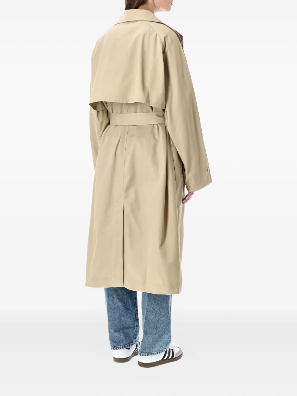  Adidas Stripe Belted Coat - Neutrals 