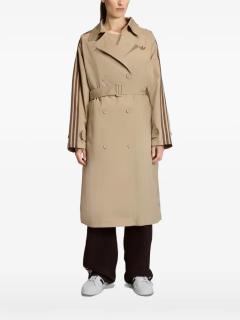 adidas stripe belted coat