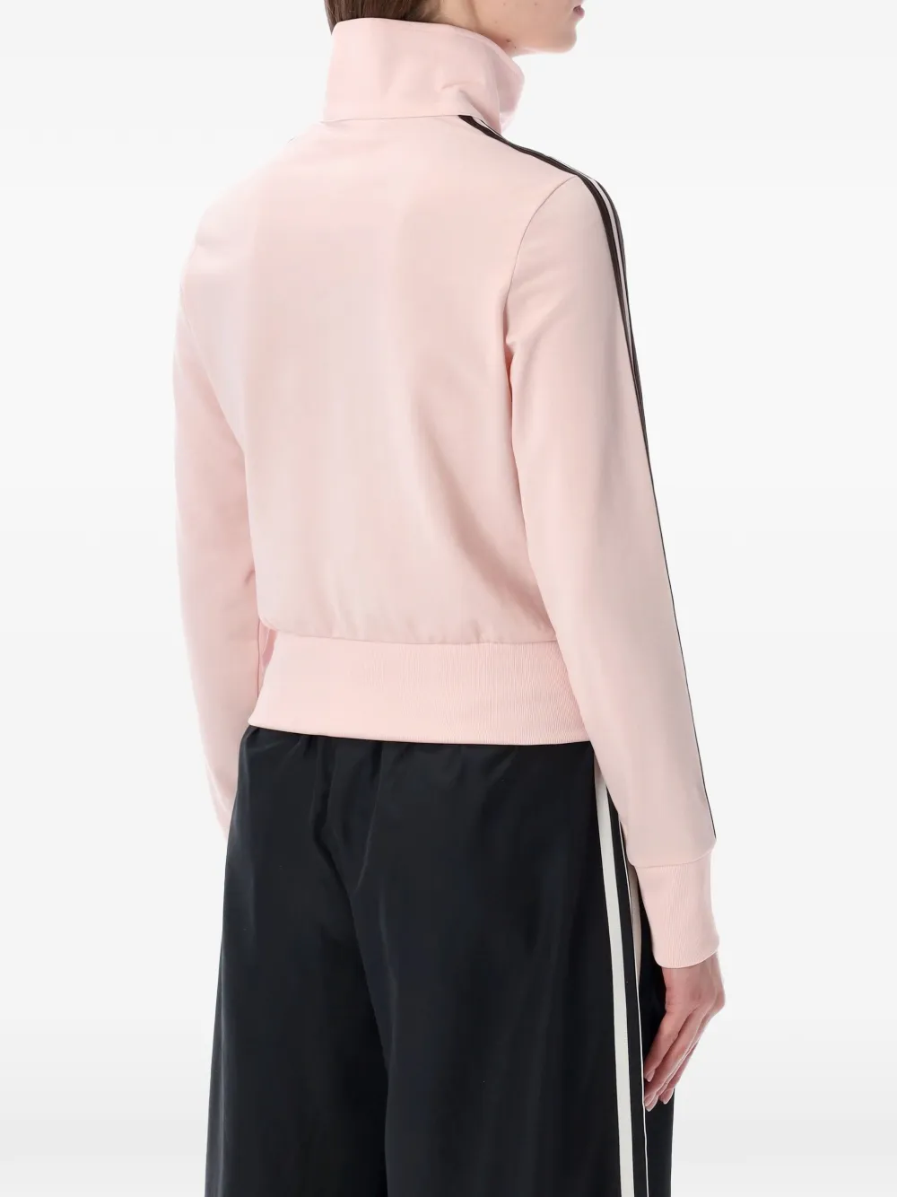 adidas Gestreepte sweater met rits Roze