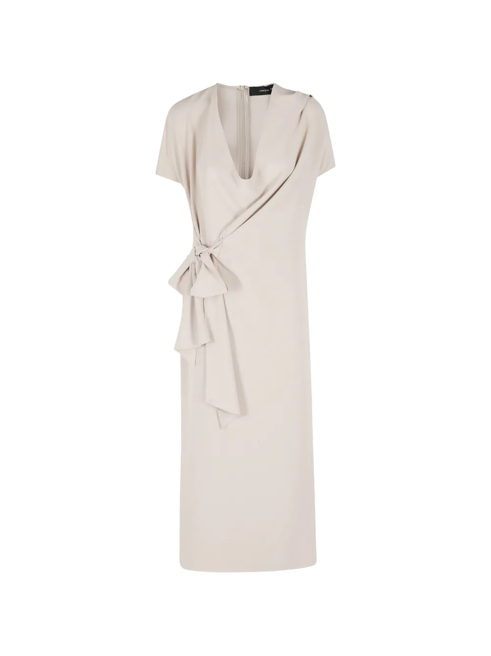 Federica Tosi v-neck bow dress - Toni neutri