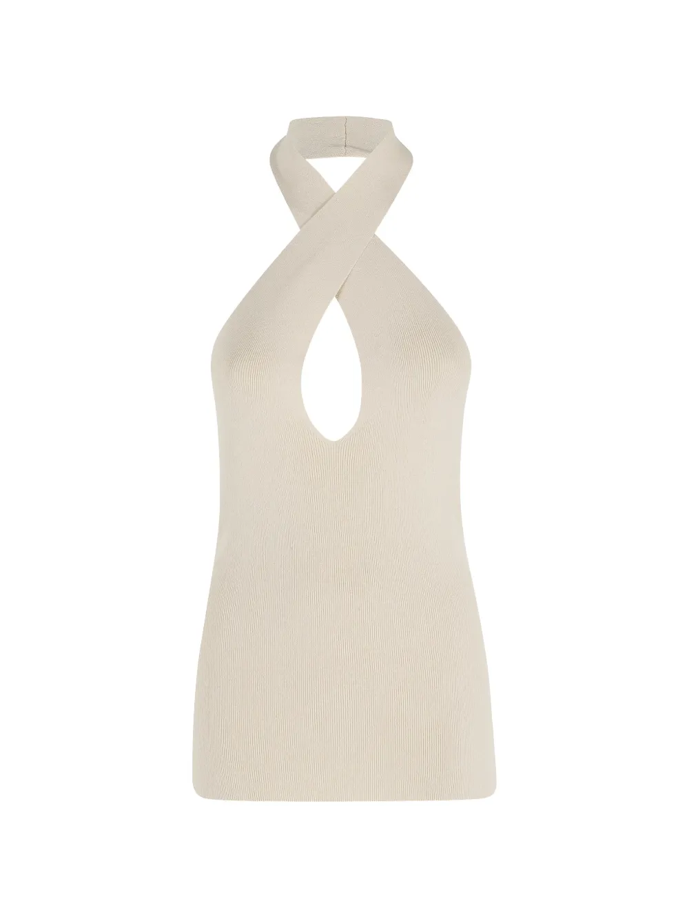 Federica Tosi cross halter top - Toni neutri