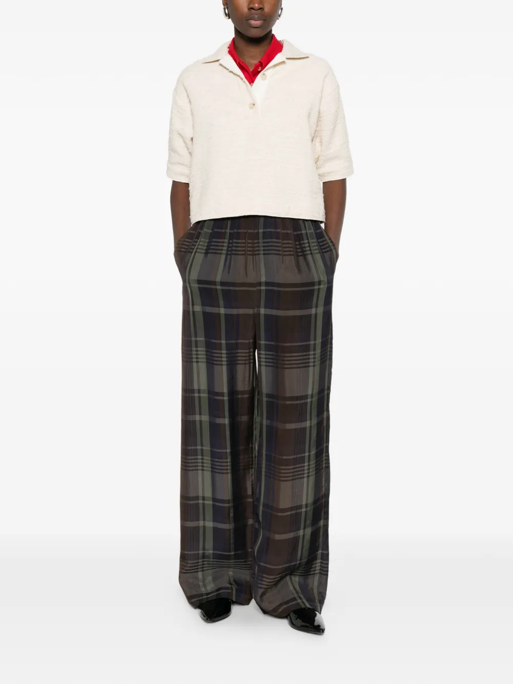  Nº21 Tweed Polo Top - Neutrals 