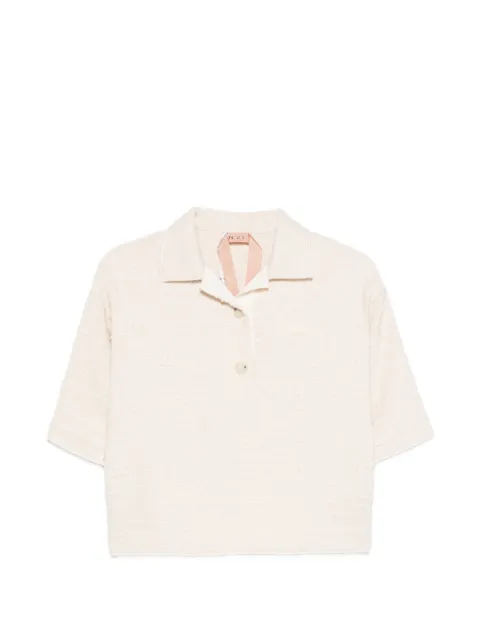 Nº21 tweed polo top