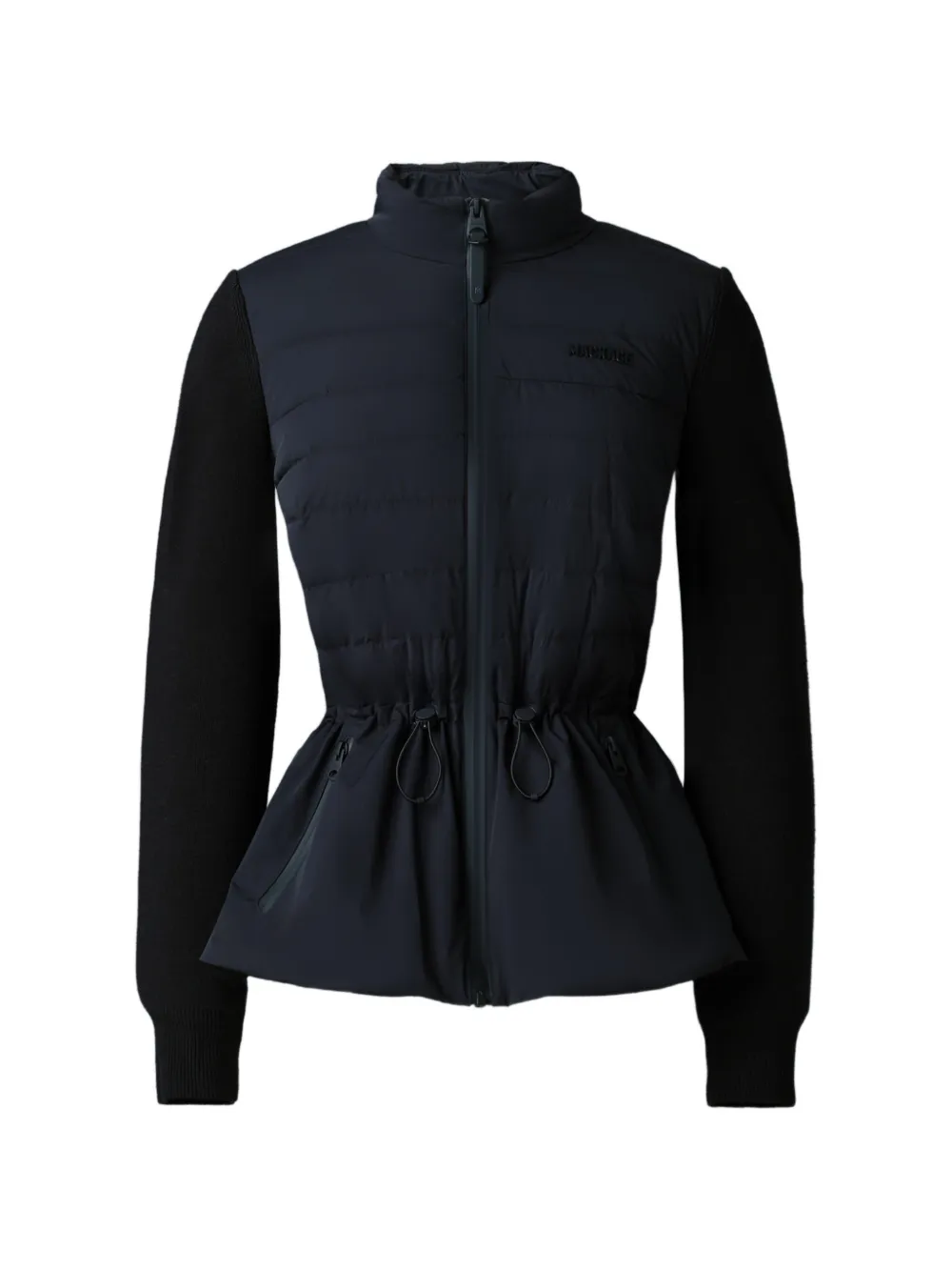 Mackage Laika-Z quilted peplum hybrid jacket - Nero