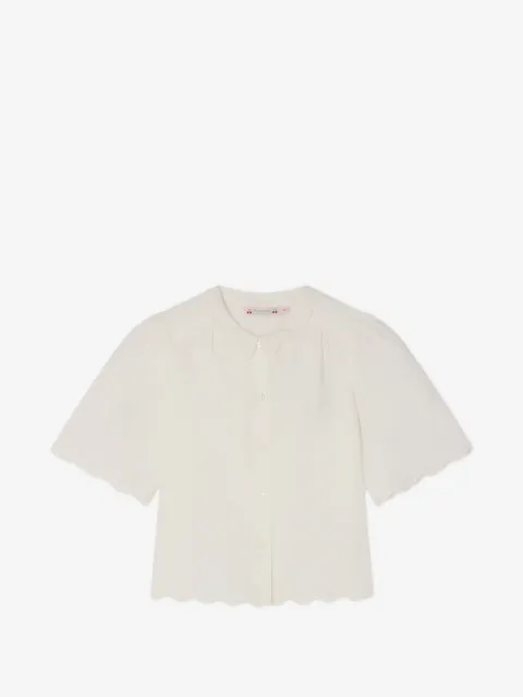 Bonpoint Lizea scalloped-collar blouse