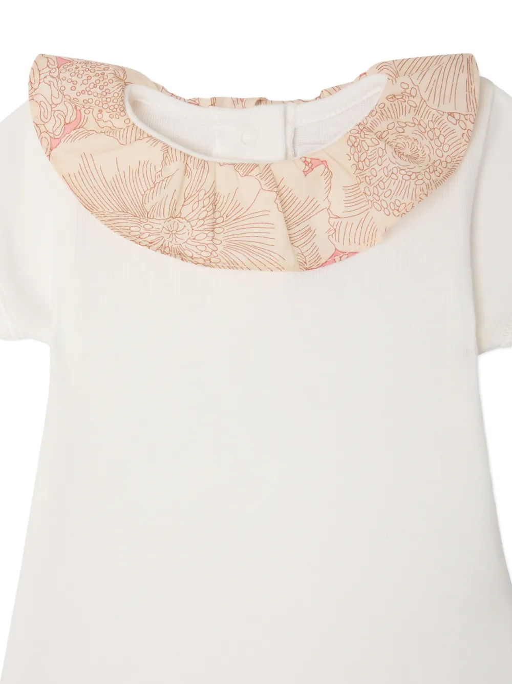 Bonpoint Romper met contrasterende kraag Wit