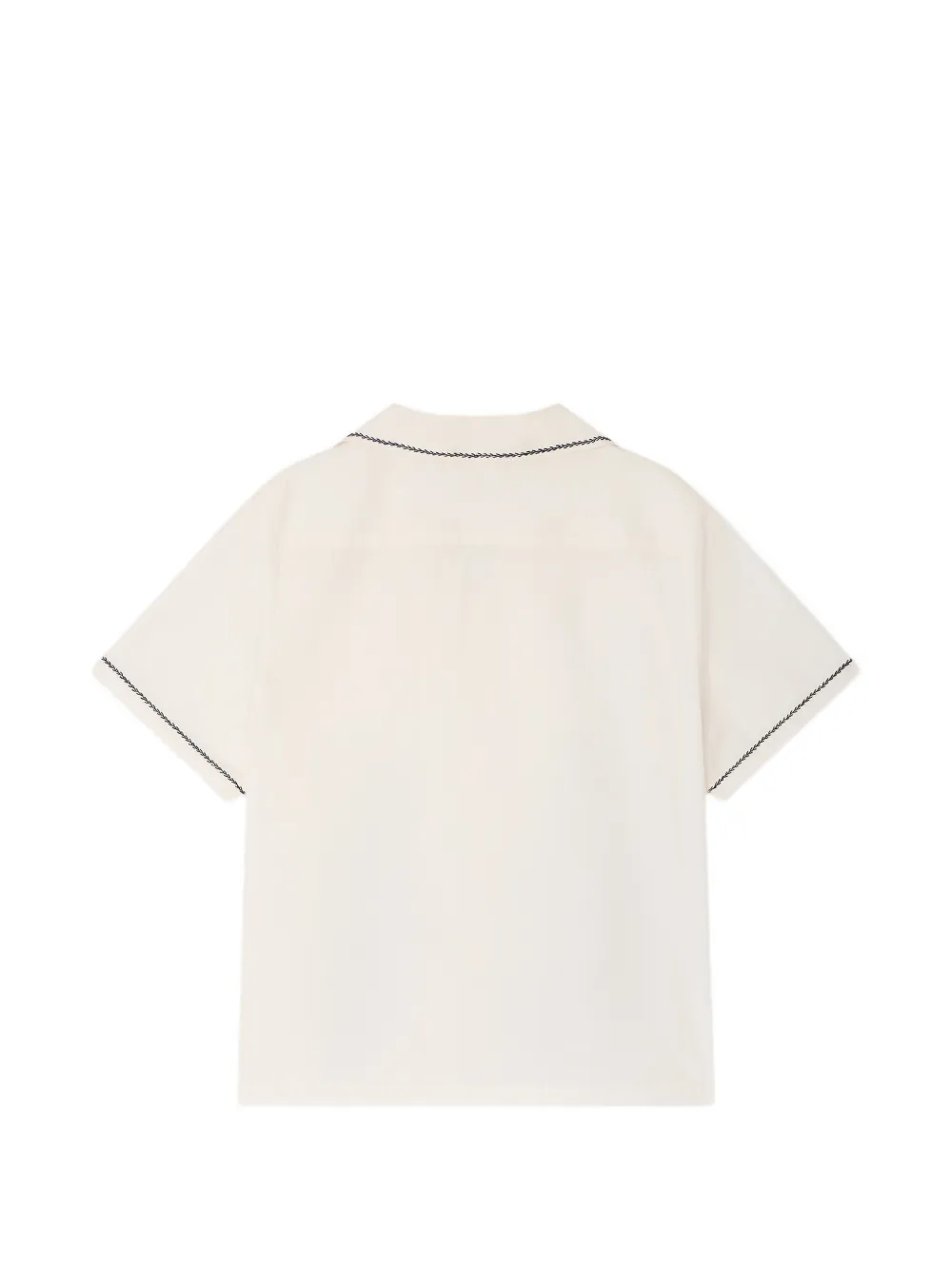  Bonpoint Steve Palm-tree-embroidered Shirt - Neutrals 