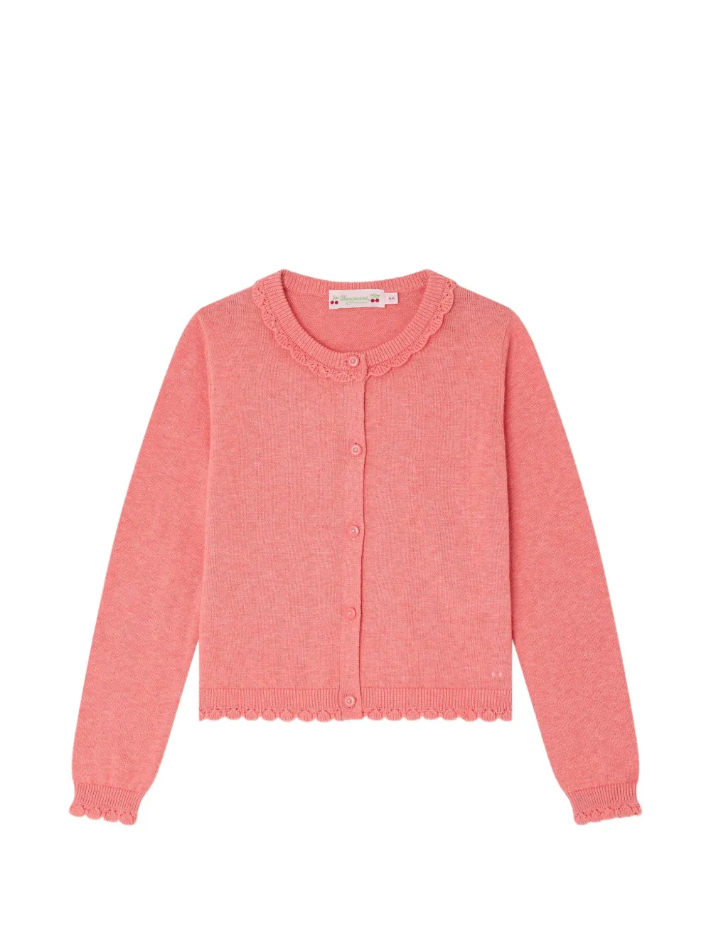 Bonpoint Cardigan Larita con orlo a smerlo - Rosa