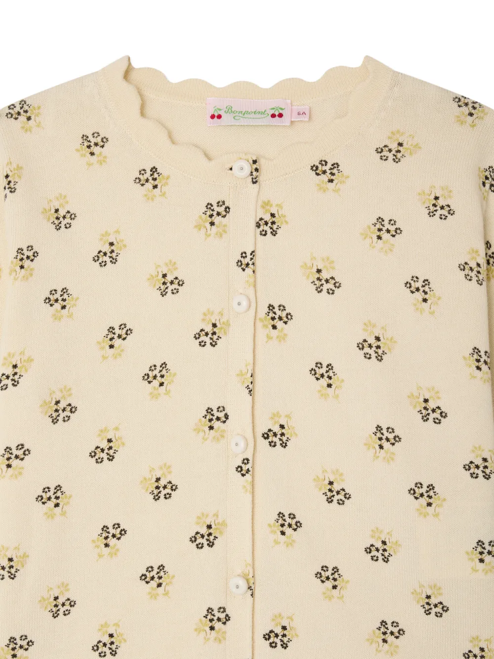 Bonpoint Lume gewelfd vest met bloemenprint Beige