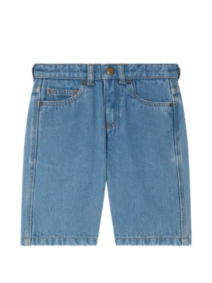 Marc Jacobs Kids パッチワーク デニムショートパンツ | ブルー