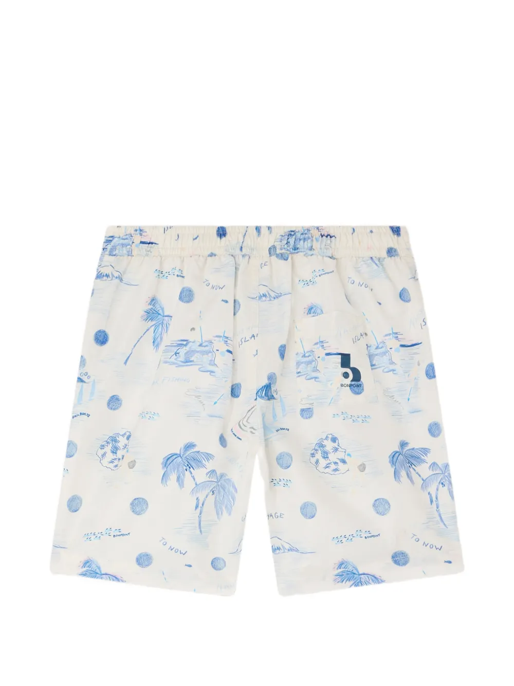 Bonpoint Ariel zwembroek met grafische print Beige