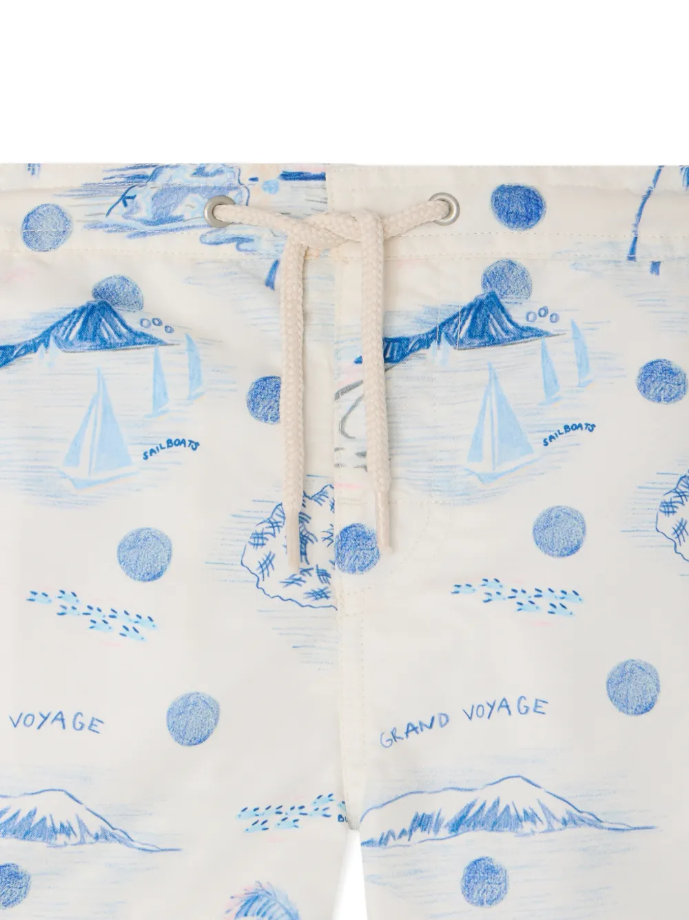 Bonpoint Ariel zwembroek met grafische print Beige