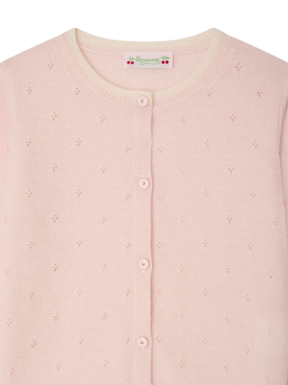 Bonpoint Luella vest met ronde hals Roze