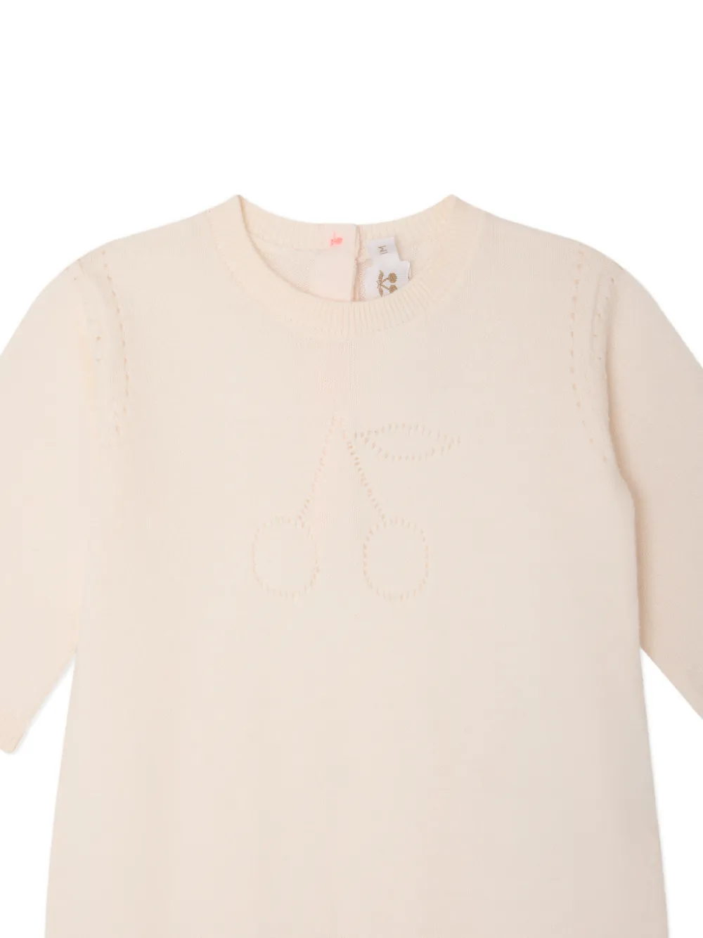  Bonpoint Buttoned Long-sleeve Romper - Pink 