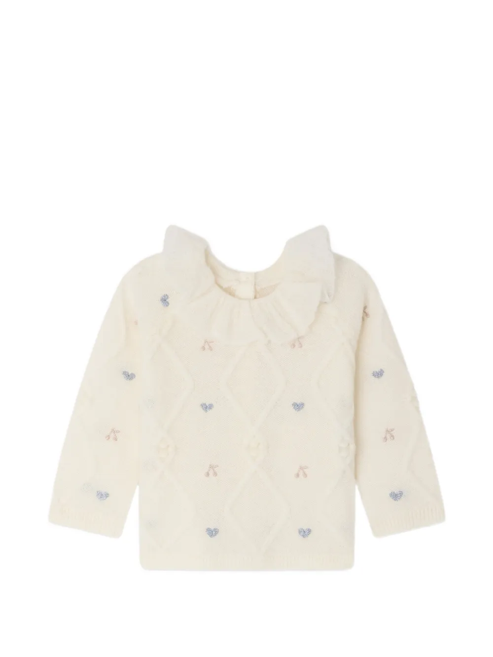 Bonpoint Maglione Jostina con ruches - Toni neutri