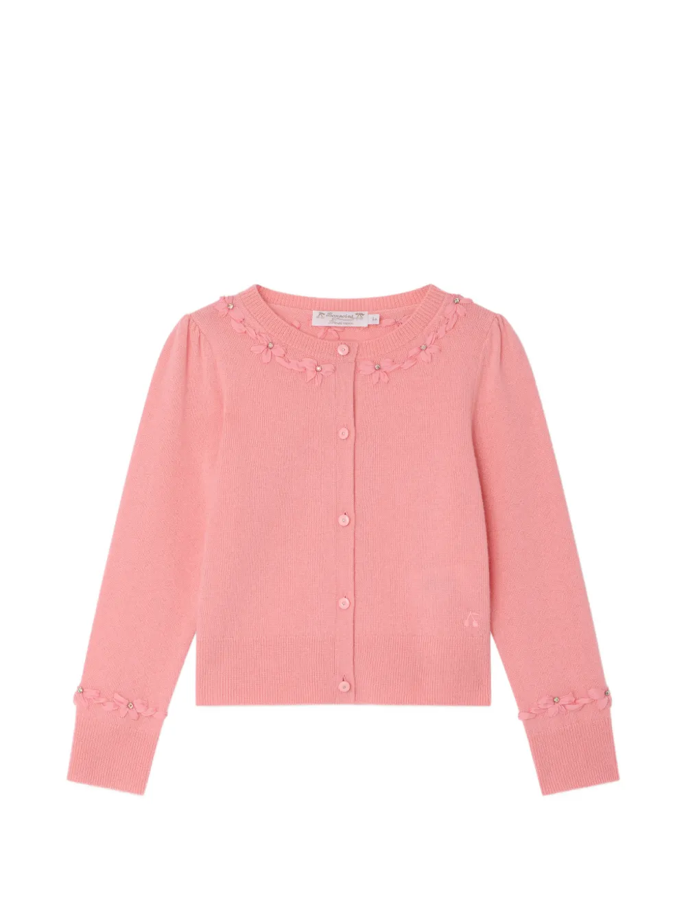 Bonpoint Cardigan Liora a fiori - Rosa